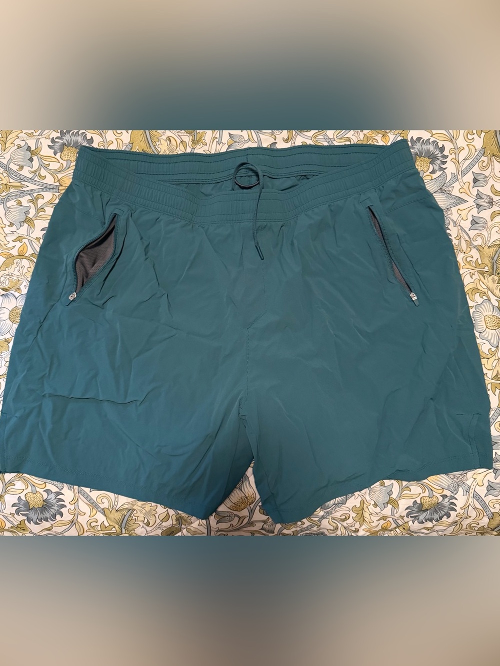 Men's All In Motion Performance Drawstring Shorts 7 inches - Teal